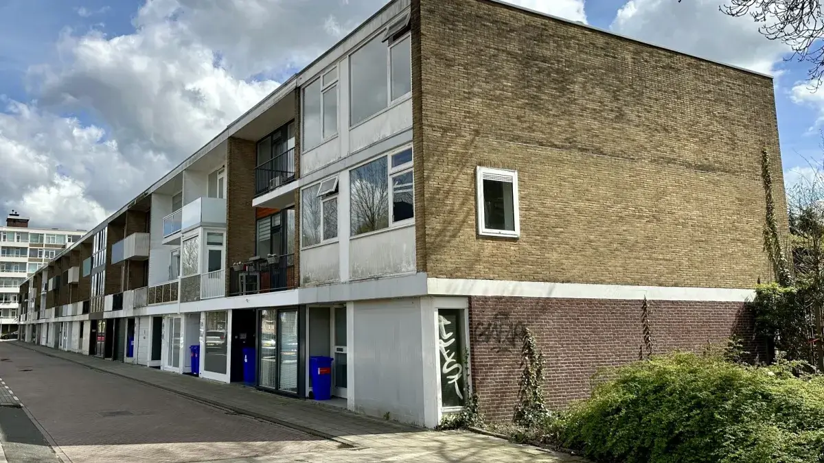Een rij van 19 drive-inwoningen aan de Van Boshuizenstraat