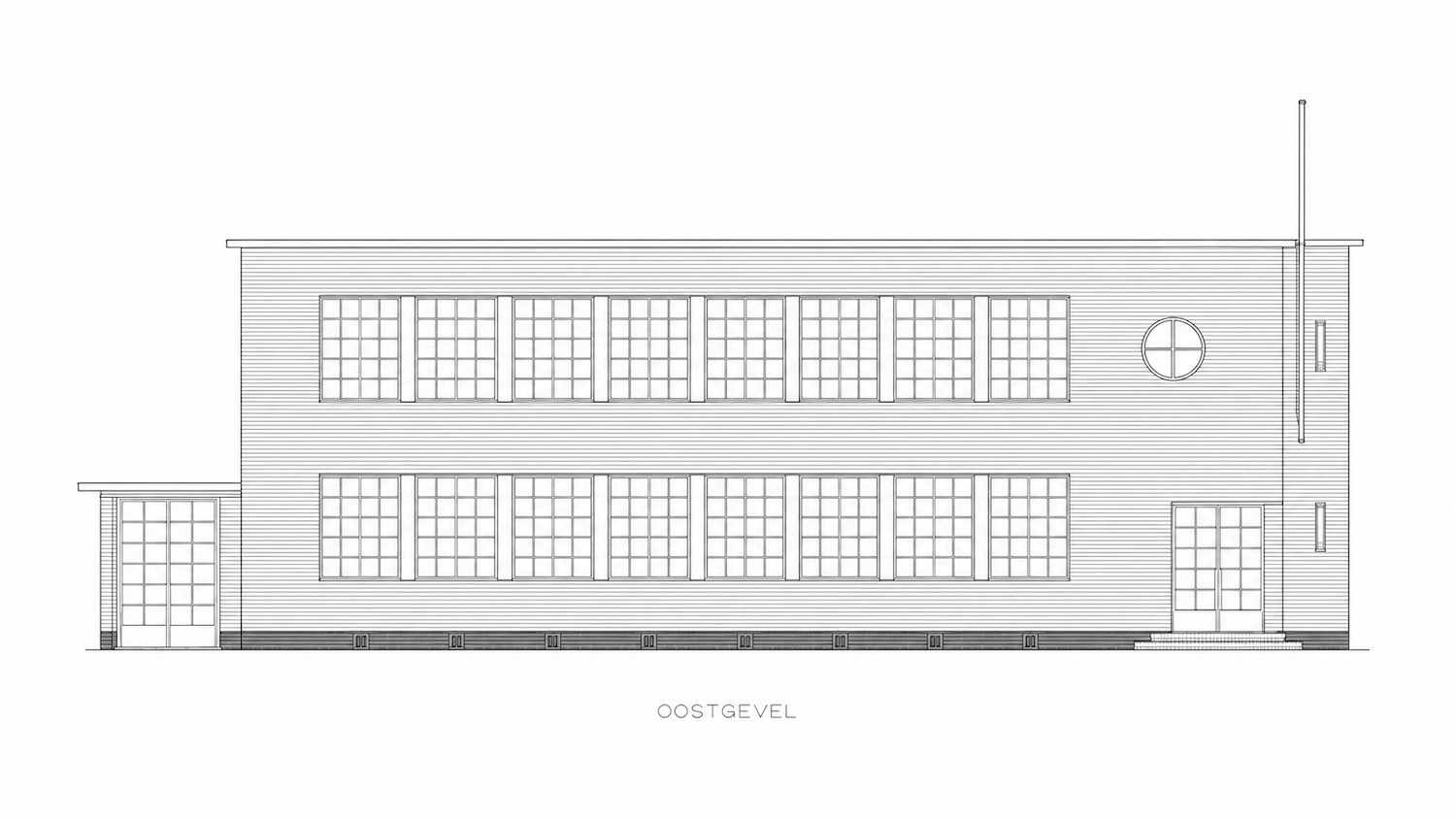 Gevelschets Gebouw voor Maatschappelijk Hulpbetoon, Hilversum