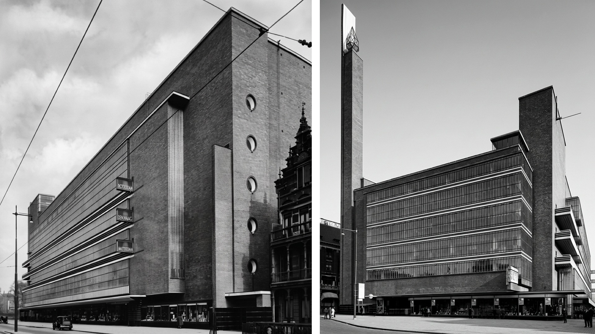 Exterieur Bijenkorf, Rotterdam 1930.
